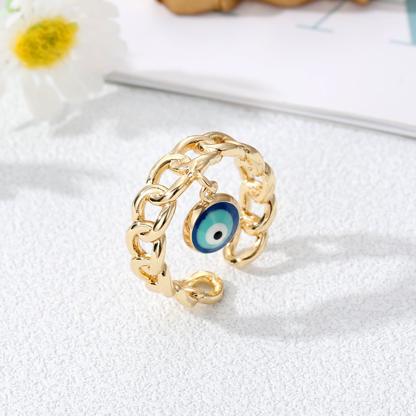 Women's Fashion Devil's Eye Alloy Rings Plating Rings