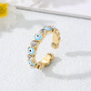 Women's Simple Style Devil's Eye Alloy Rings Plating Rhinestone Rings