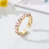 Women's Simple Style Devil's Eye Alloy Rings Plating Rhinestone Rings