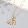 Unisex Simple Style Elephant Alloy Necklace Plating Zircon Necklaces