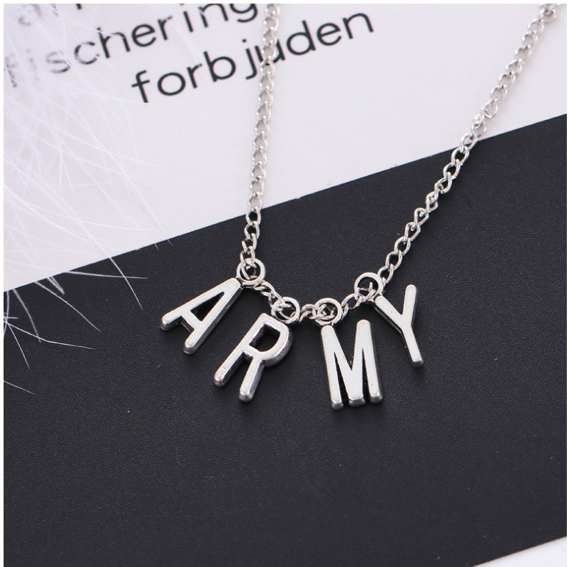 Fashion Letter Alloy Plating No Inlaid Unisex Pendant Necklace