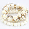 Fashion Geometric Flower Synthetic Resin Artificial Pearls Beads Bracelets