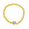 Fashion Copper Heart Shape Bracelet Daily Zircon Copper Bracelets