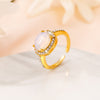 Women's Elegant Fashion Geometric Heart Butterfly Metal Rings Plating Artificial Rhinestones