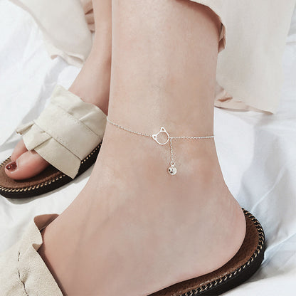 Fashion Cat Copper Hollow Out Women's Anklet