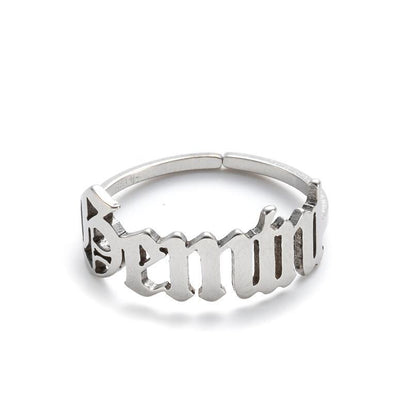 Women's Fashion Constellation Stainless Steel No Inlaid Stainless Steel Rings