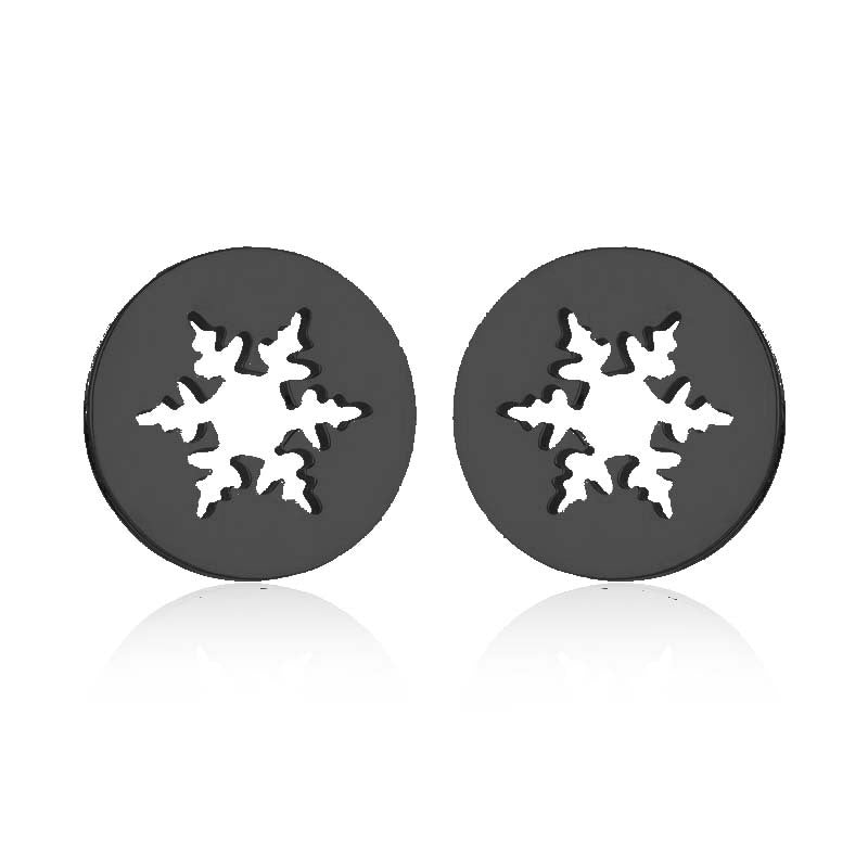 Women's Simple Style Animal Snowflake Stainless Steel No Inlaid Ear Studs Stainless Steel Earrings