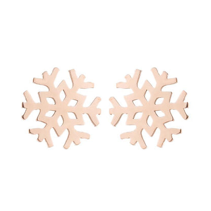 Women's Simple Style Animal Snowflake Stainless Steel No Inlaid Ear Studs Stainless Steel Earrings