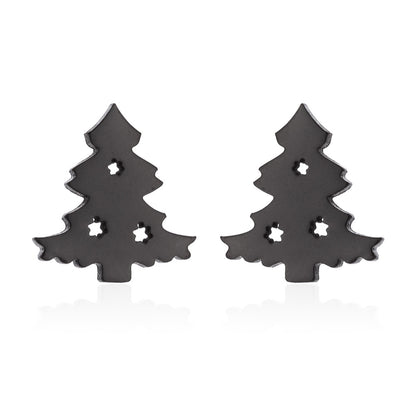 Women's Simple Style Animal Snowflake Stainless Steel No Inlaid Ear Studs Stainless Steel Earrings