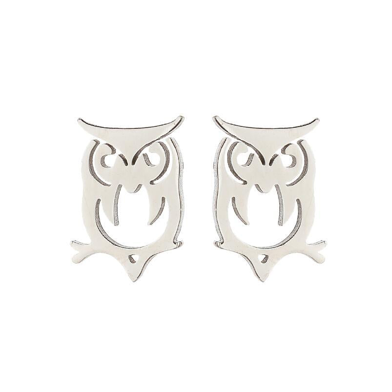 Women's Simple Style Animal Stainless Steel No Inlaid Ear Studs Stainless Steel Earrings