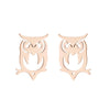 Women's Simple Style Animal Stainless Steel No Inlaid Ear Studs Stainless Steel Earrings