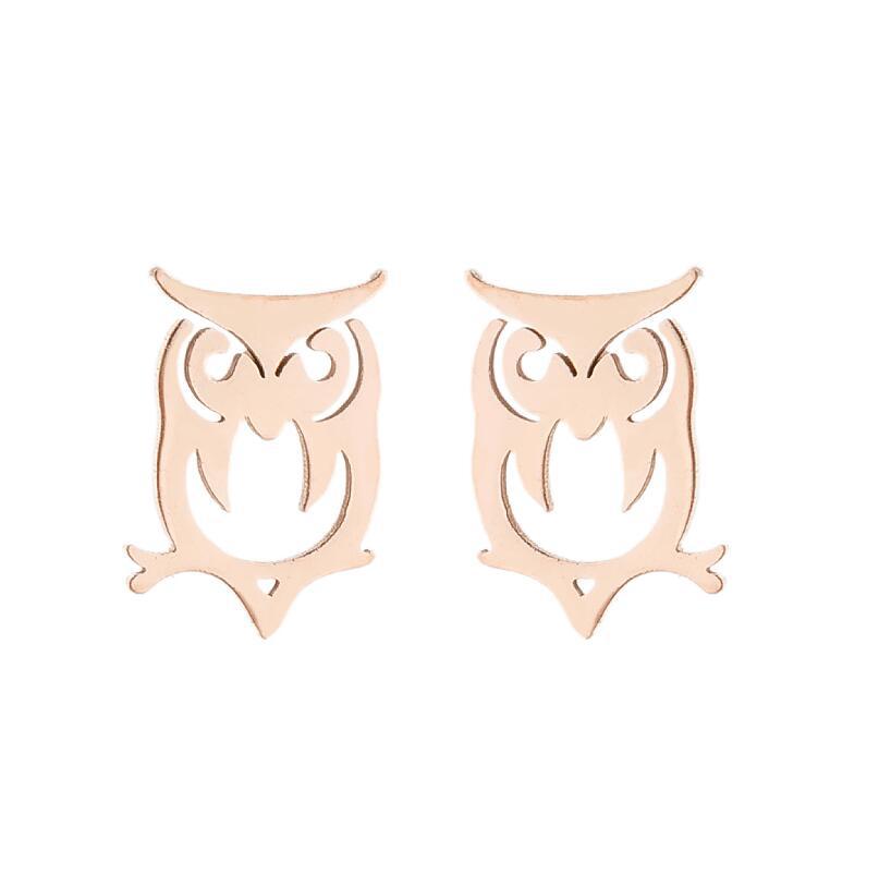 Women's Simple Style Animal Stainless Steel No Inlaid Ear Studs Stainless Steel Earrings