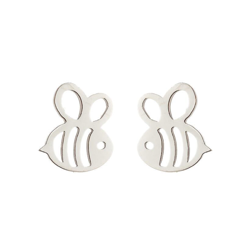 Women's Simple Style Animal Stainless Steel No Inlaid Ear Studs Stainless Steel Earrings