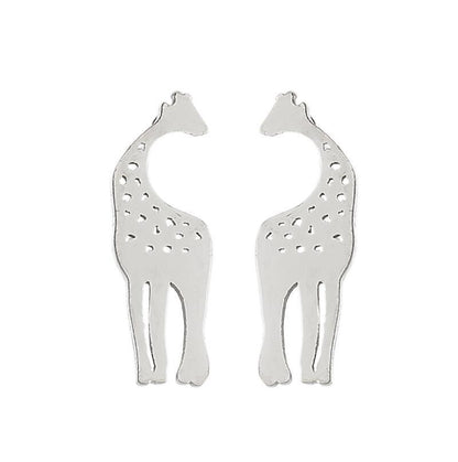 Women's Simple Style Animal Stainless Steel No Inlaid Ear Studs Stainless Steel Earrings