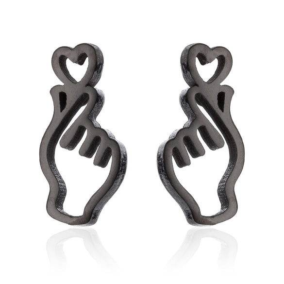 Women's Simple Style Korean Style Geometric Stainless Steel No Inlaid Ear Studs Stainless Steel Earrings