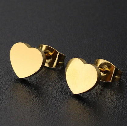 Women's Simple Style Korean Style Geometric Stainless Steel No Inlaid Ear Studs Stainless Steel Earrings