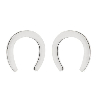 Women's Simple Style Geometric Stainless Steel No Inlaid Ear Studs Stainless Steel Earrings