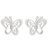 Women's Simple Style Butterfly Stainless Steel No Inlaid Ear Studs Plating Stainless Steel Earrings