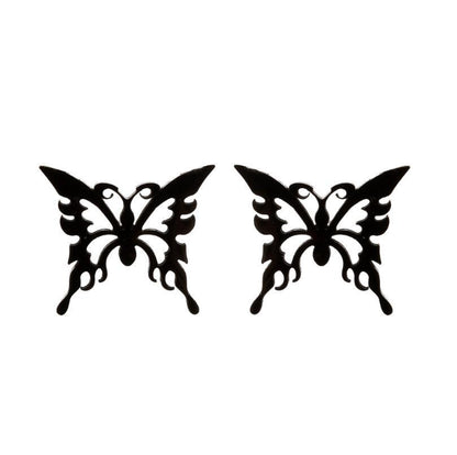 Women's Simple Style Butterfly Stainless Steel No Inlaid Ear Studs Plating Stainless Steel Earrings