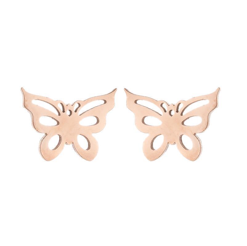 1 Pair Simple Style Solid Color Stainless Steel Plating Gold Plated Ear Studs