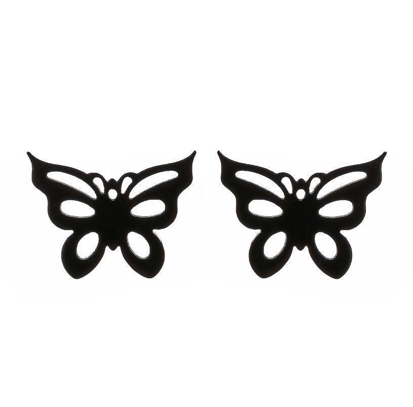 Women's Simple Style Butterfly Stainless Steel No Inlaid Ear Studs Plating Stainless Steel Earrings