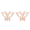 Women's Simple Style Butterfly Stainless Steel No Inlaid Ear Studs Plating Stainless Steel Earrings