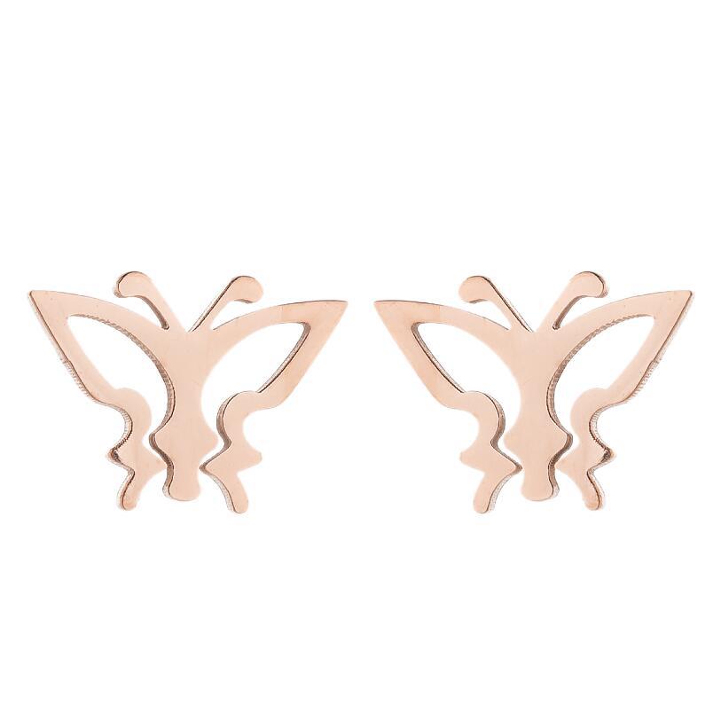 1 Pair Simple Style Solid Color Stainless Steel Plating Gold Plated Ear Studs