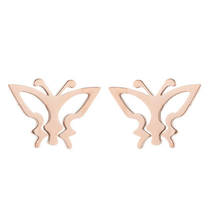 1 Pair Simple Style Solid Color Stainless Steel Plating Gold Plated Ear Studs