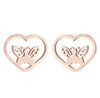 Women's Simple Style Butterfly Stainless Steel No Inlaid Ear Studs Plating Stainless Steel Earrings