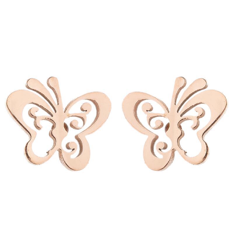 1 Pair Simple Style Solid Color Stainless Steel Plating Gold Plated Ear Studs