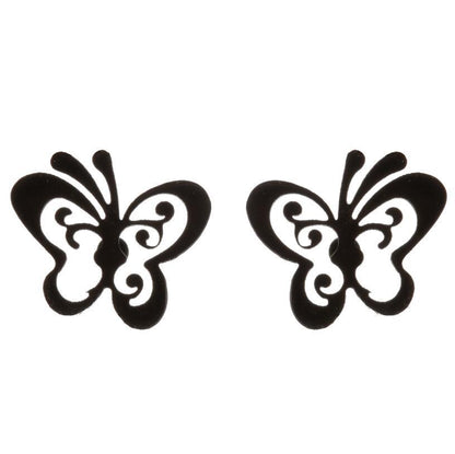 Women's Simple Style Butterfly Stainless Steel No Inlaid Ear Studs Plating Stainless Steel Earrings