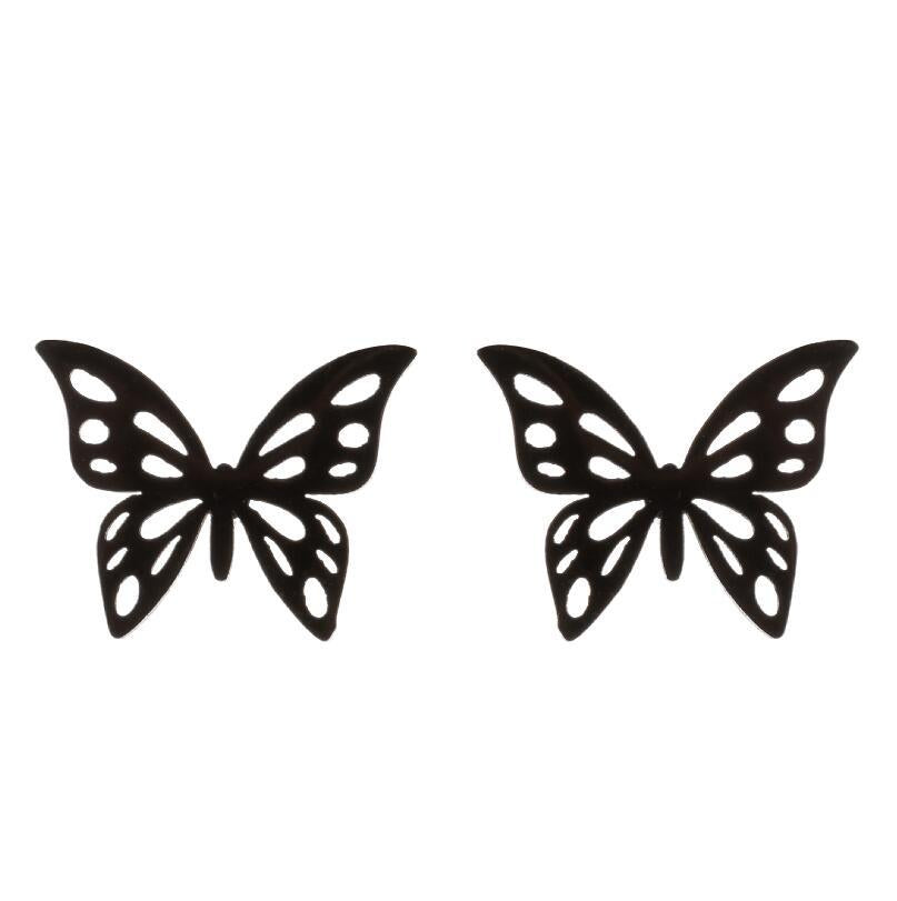 Women's Simple Style Butterfly Stainless Steel No Inlaid Ear Studs Plating Stainless Steel Earrings