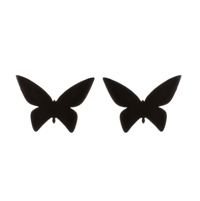 Women's Simple Style Butterfly Stainless Steel No Inlaid Ear Studs Plating Stainless Steel Earrings