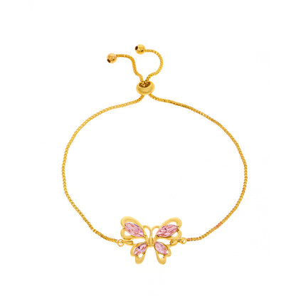 Elegant Butterfly Copper Butterfly Artificial Crystal Bracelets