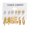 Fashion Geometric Cross Micro Inlay Metal Synthetics Artificial Pearls Rhinestones Earrings