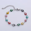 Ethnic Style Devil's Eye Titanium Steel Enamel Bracelets