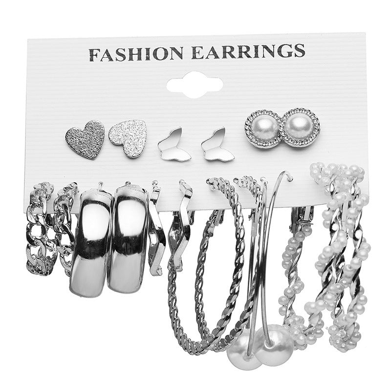 1 Set Simple Style Solid Color Alloy Inlay Rhinestones Women's Drop Earrings Earrings Ear Studs