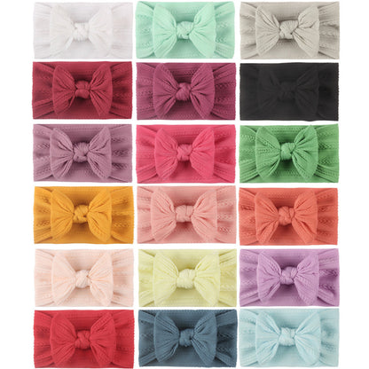 Fashion Solid Color Bow Knot Cloth Hair Band