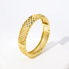 Simple Style Geometric Copper Bangle Hollow Out Gold Plated Copper Bracelets