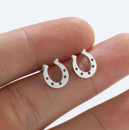 Fashion Geometric Titanium Steel Ear Studs Plating No Inlaid Stainless Steel Earrings