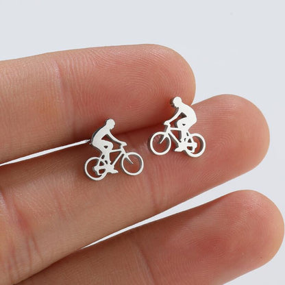 Fashion Geometric Titanium Steel Ear Studs Plating No Inlaid Stainless Steel Earrings