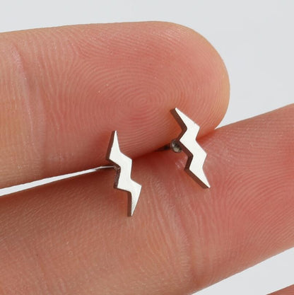 Fashion Geometric Titanium Steel Ear Studs Plating No Inlaid Stainless Steel Earrings