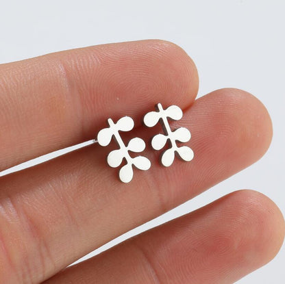 Fashion Geometric Titanium Steel Ear Studs Plating No Inlaid Stainless Steel Earrings