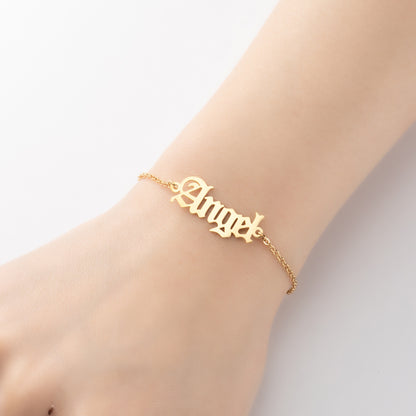 1 Piece Simple Style Letter Stainless Steel Plating Bracelets