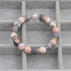 Retro Lock Natural Stone Beaded Bracelets