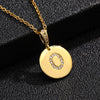 Fashion Letter Titanium Steel Plating Diamond Rhinestones Necklace