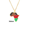 Fashion National Flag Stainless Steel Necklace Dripping Oil Stainless Steel Necklaces