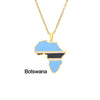 Fashion National Flag Stainless Steel Necklace Dripping Oil Stainless Steel Necklaces