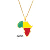 Fashion National Flag Stainless Steel Necklace Dripping Oil Stainless Steel Necklaces