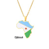 Fashion National Flag Stainless Steel Necklace Dripping Oil Stainless Steel Necklaces